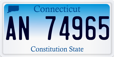 CT license plate AN74965