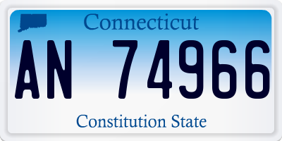 CT license plate AN74966