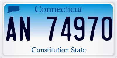 CT license plate AN74970