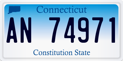 CT license plate AN74971