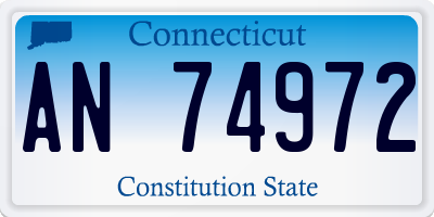CT license plate AN74972