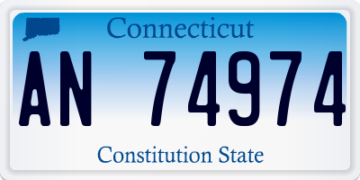 CT license plate AN74974