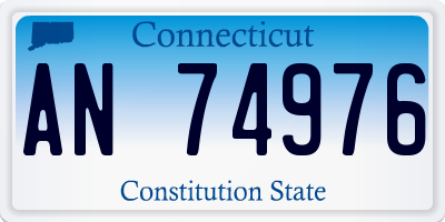 CT license plate AN74976