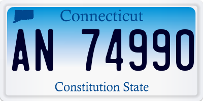 CT license plate AN74990