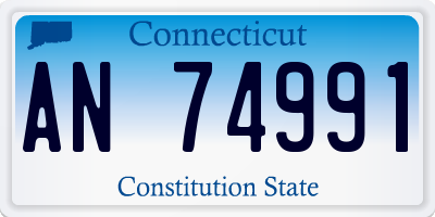 CT license plate AN74991