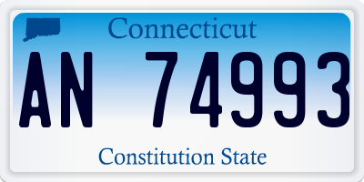 CT license plate AN74993
