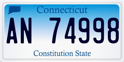 CT license plate AN74998