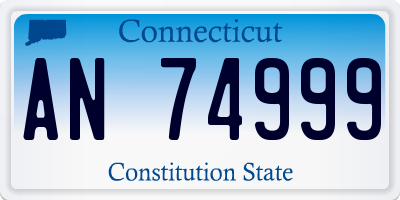 CT license plate AN74999