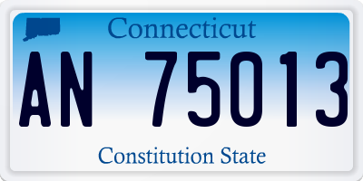 CT license plate AN75013