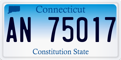 CT license plate AN75017