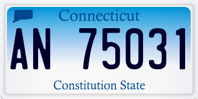 CT license plate AN75031