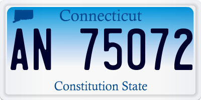 CT license plate AN75072