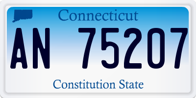 CT license plate AN75207