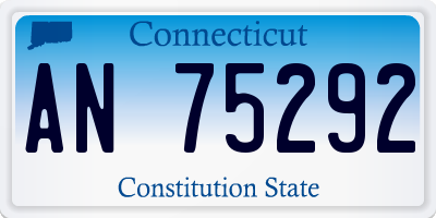 CT license plate AN75292