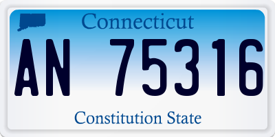 CT license plate AN75316