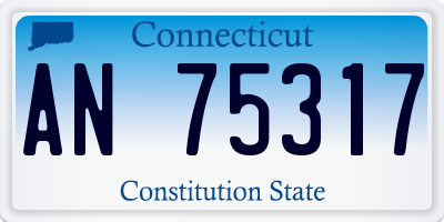 CT license plate AN75317