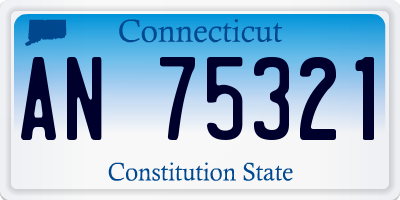 CT license plate AN75321