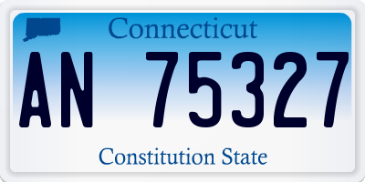 CT license plate AN75327