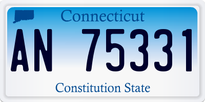 CT license plate AN75331