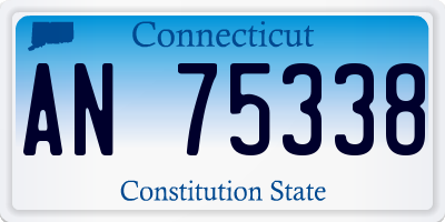 CT license plate AN75338