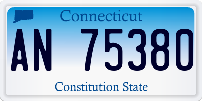 CT license plate AN75380