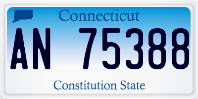 CT license plate AN75388