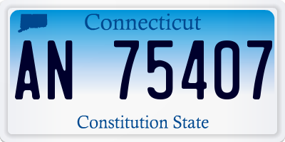 CT license plate AN75407