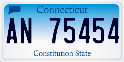 CT license plate AN75454
