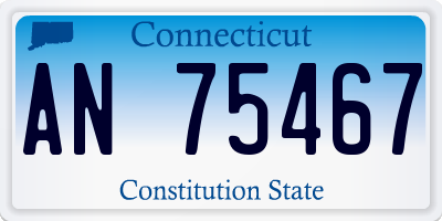 CT license plate AN75467