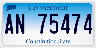 CT license plate AN75474