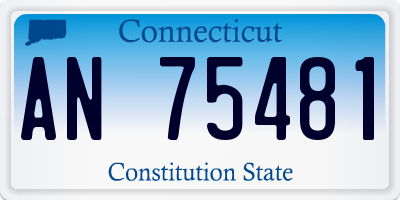 CT license plate AN75481