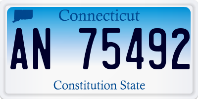 CT license plate AN75492