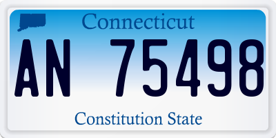 CT license plate AN75498