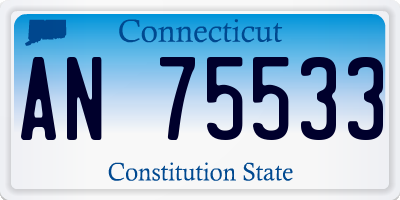 CT license plate AN75533