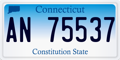 CT license plate AN75537