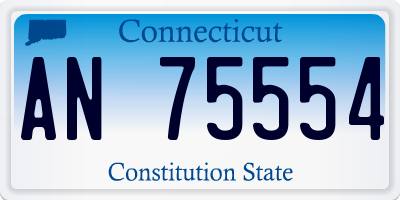 CT license plate AN75554