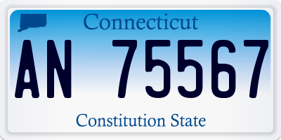 CT license plate AN75567