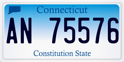 CT license plate AN75576