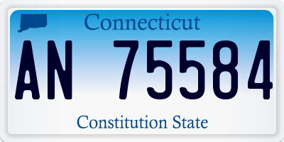 CT license plate AN75584