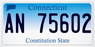 CT license plate AN75602