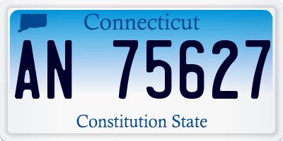 CT license plate AN75627