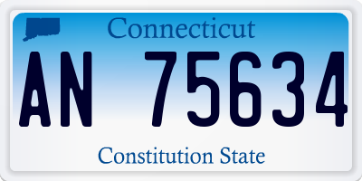 CT license plate AN75634