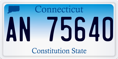 CT license plate AN75640