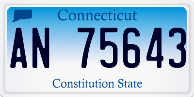 CT license plate AN75643