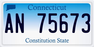 CT license plate AN75673