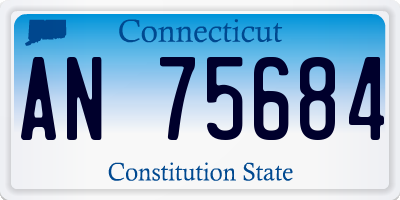 CT license plate AN75684