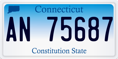 CT license plate AN75687