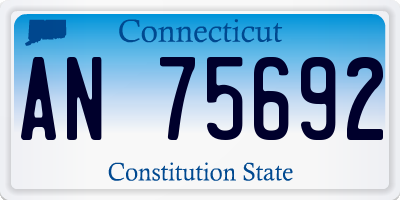 CT license plate AN75692