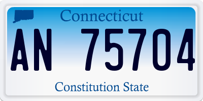 CT license plate AN75704