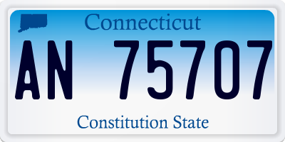 CT license plate AN75707